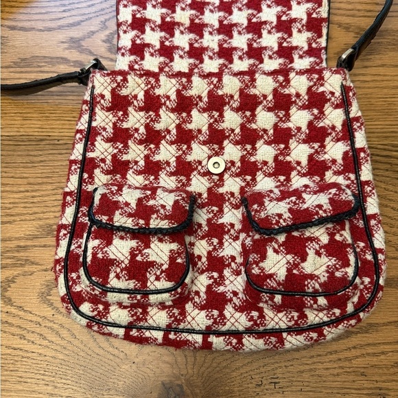 Rare Vera Bradley Red White Houndstooth
Saddle Bag Limited Edition main image 8
